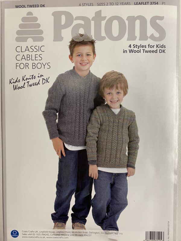 Patons childrens Knitting Patterns Leaflet 3754 Yarn for knitting and crochet wool shop in