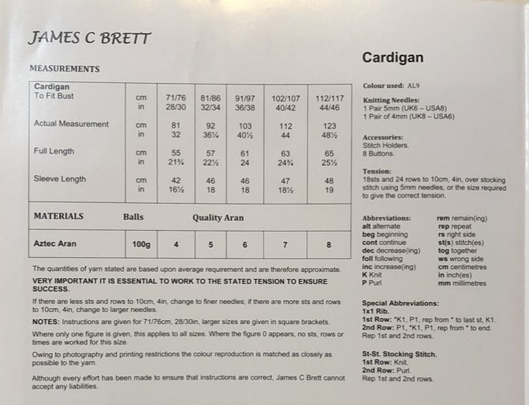 James Brett Aran Knitting Pattern JB226 - Image 2