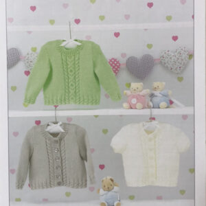 James Brett Baby Sweaters and Cardigans DK Knitting Pattern JB446