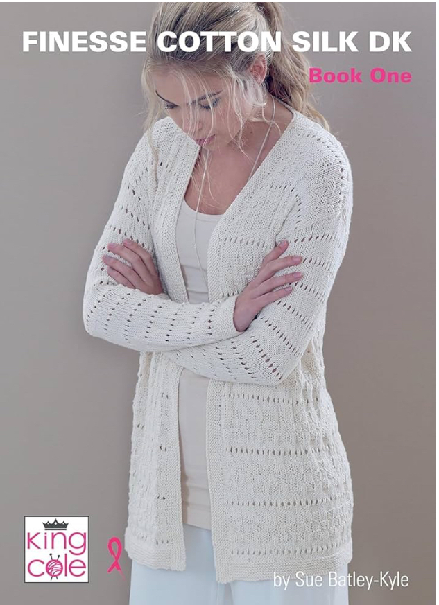 King Cole Finesse Cotton Silk DK Knitting Pattern Book One