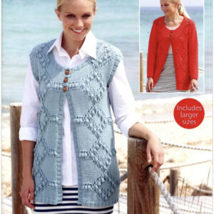 Sirdar Wool Rich Aran Knitting Pattern 7754