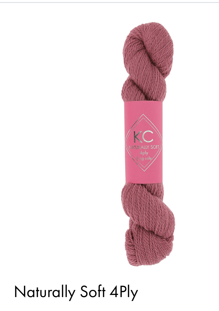 King Cole Naturally Soft 4-ply 50g wool in 7 colours
