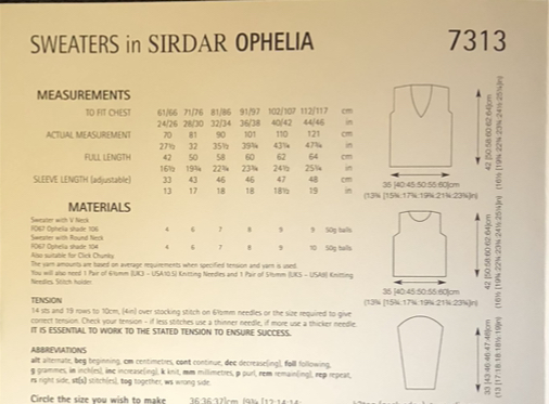 Sirdar Ophelia Knitting Pattern 7313 - Image 2