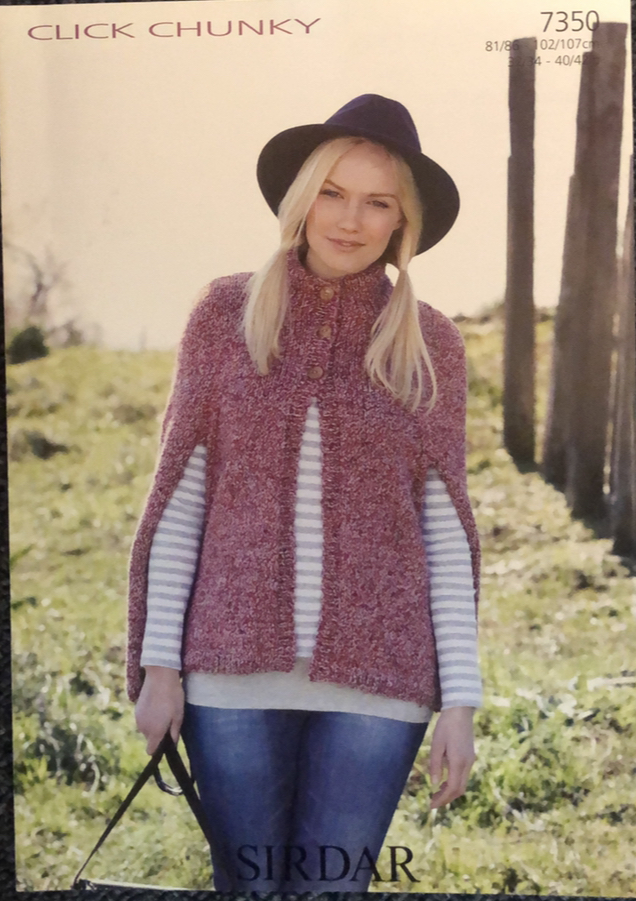 Sirdar Click Chunky Knitting Pattern 7350