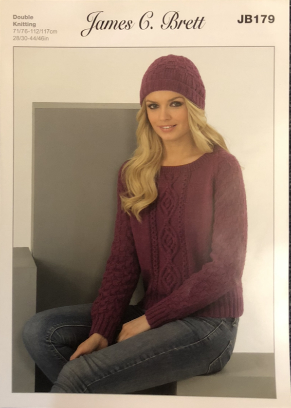 James Brett DK Ladies Sweater Knitting Pattern JB179