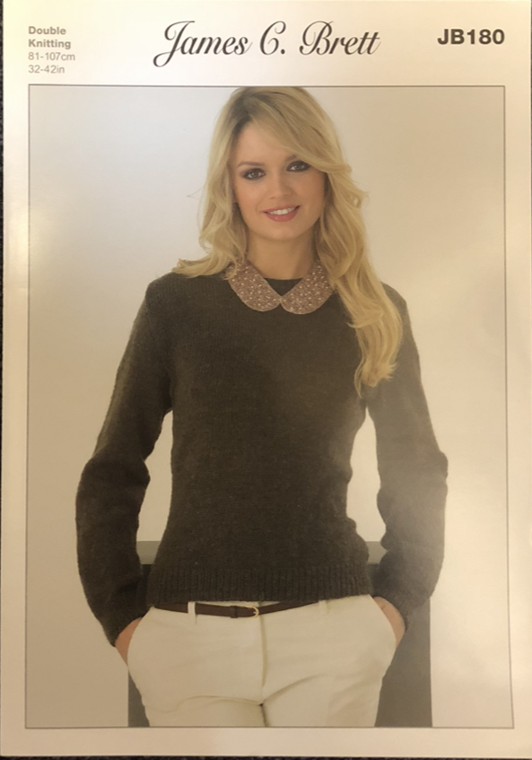 James Brett DK Ladies Sweater Knitting Pattern JB180