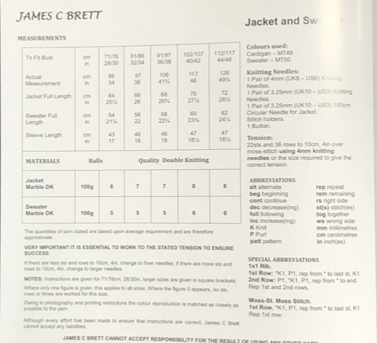 James Brett DK Knitting Pattern JB501 - Image 2