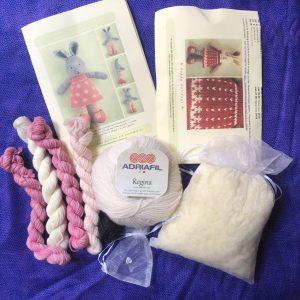 Little Cotton Rabbits - bunny girl in a dotty dress Knitting Kit